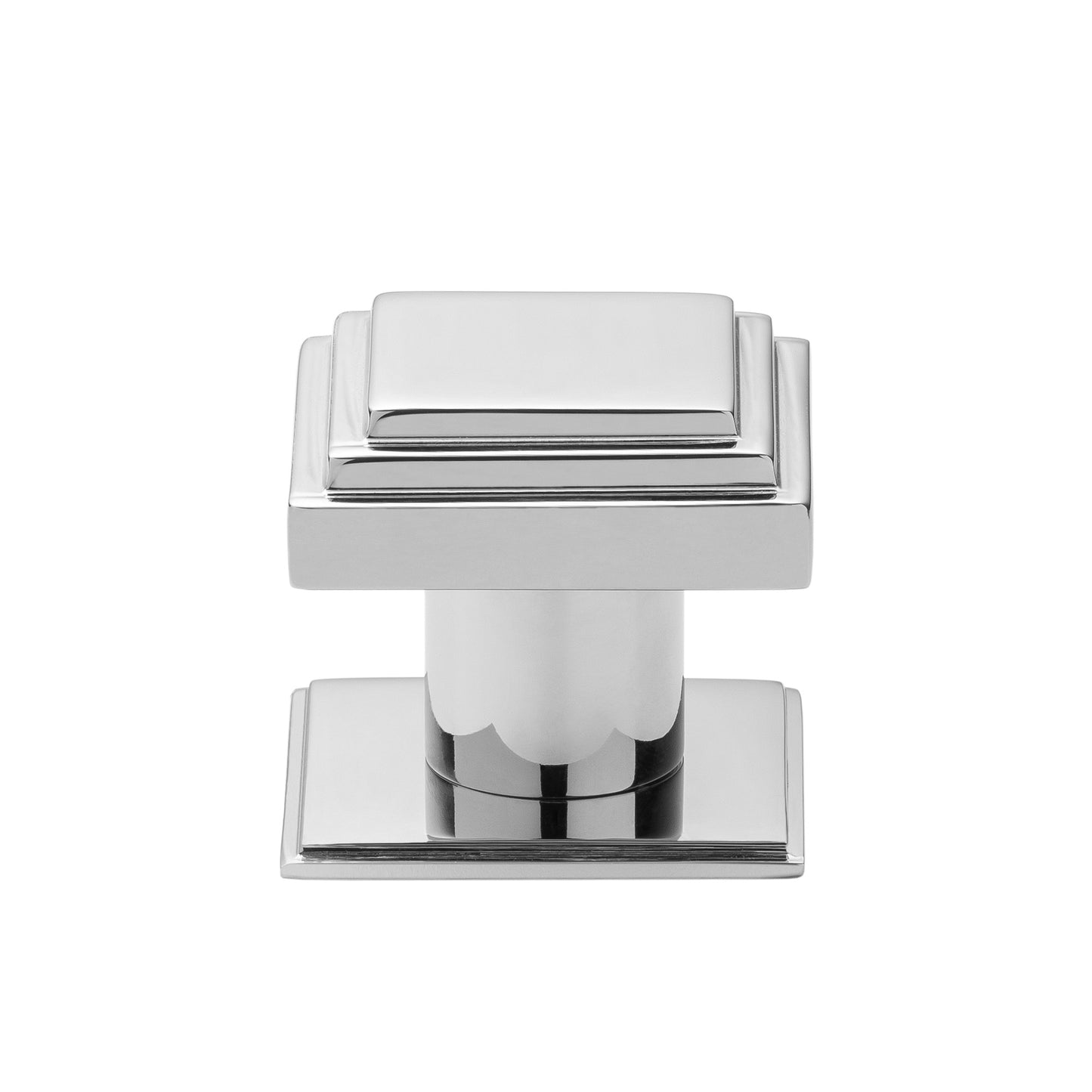 Ponti Square Cabinet Knob on Stepped Backplate